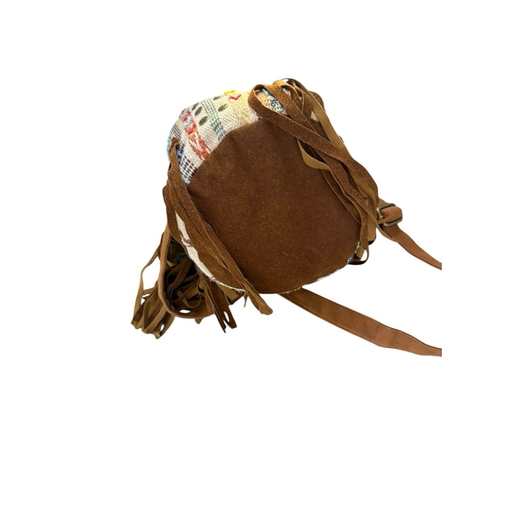 Urban Outfitters Crossbody Bucket Bag trendy Tassel Tribal Ecote beaded braid - Picture 3 of 7